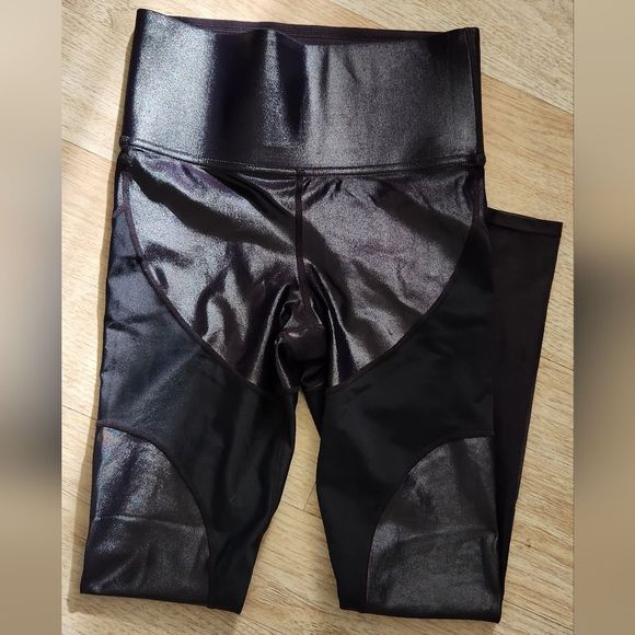 Carbon38 Pants - Carbon 38 Fade and Metallic Black Legginga Size Small